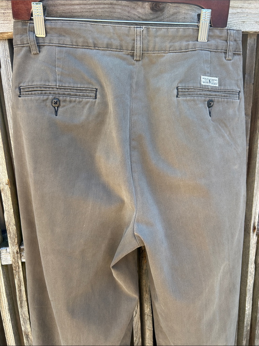Vintage 90s Polo Ralph Lauren
Andrew Pants Brown 32x32
Pleated Cotton Chino - Picture 6 of 12